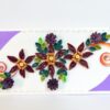 Beautiful Purple Flowers With Beads Greeting Card image Beautiful Purple Flowers With Beads Greeting Card image
