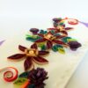 Beautiful Purple Flowers With Beads Greeting Card image Beautiful Purple Flowers With Beads Greeting Card image