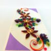 Beautiful Purple Flowers With Beads Greeting Card image Beautiful Purple Flowers With Beads Greeting Card image
