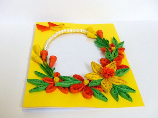 Yellow Themed Photo Frame Greeting Card image Yellow Themed Photo Frame Greeting Card image
