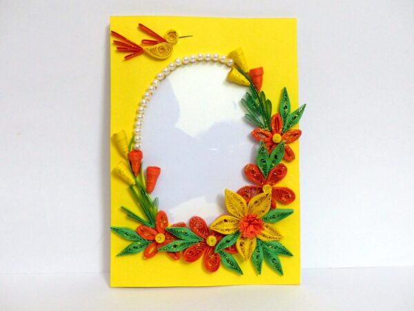 Yellow Themed Photo Frame Greeting Card image Yellow Themed Photo Frame Greeting Card image