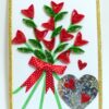 Glittering Love Hearts Bouquet Greeting card image Glittering Love Hearts Bouquet Greeting card image