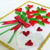 Glittering Love Hearts Bouquet Greeting card image Glittering Love Hearts Bouquet Greeting card image