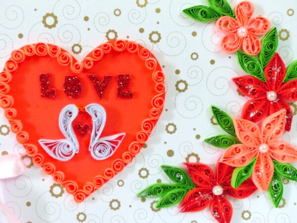 Love Swans With All Red Theme Valentine's Day Greeting Card image Love Swans With All Red Theme Valentine's Day Greeting Card image