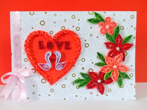 Love Swans With All Red Theme Valentine's Day Greeting Card image Love Swans With All Red Theme Valentine's Day Greeting Card image
