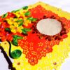 Beautiful Flower Paper Border Lace Yellow Themed Greeting Card image Beautiful Flower Paper Border Lace Yellow Themed Greeting Card image