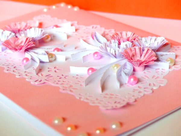 Sweet Pink and White Flowers Greeting Card image Sweet Pink and White Flowers Greeting Card image