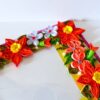 Bright Yellow Base With Red Orange Flowers Greeting Card image Bright Yellow Base With Red Orange Flowers Greeting Card image