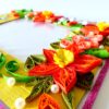 Bright Yellow Base With Red Orange Flowers Greeting Card image Bright Yellow Base With Red Orange Flowers Greeting Card image