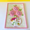 Sweet Pink Glittering Flower Vase Card image Sweet Pink Glittering Flower Vase Card image