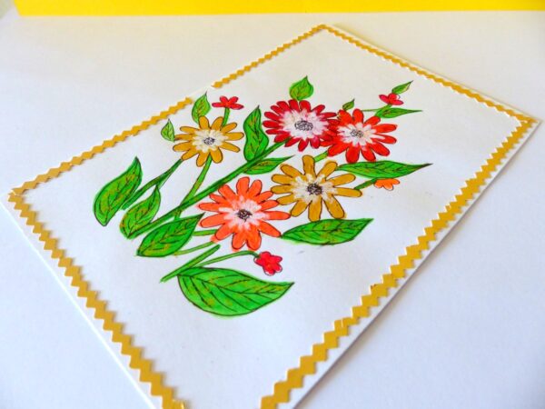 Flower Painting Handmade Greeting Card image Flower Painting Handmade Greeting Card image