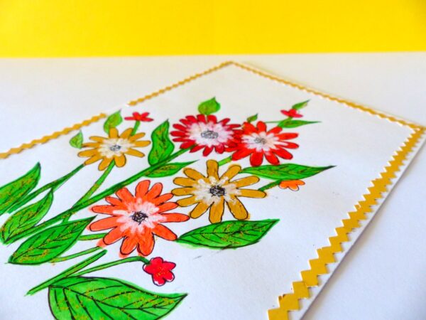 Flower Painting Handmade Greeting Card image Flower Painting Handmade Greeting Card image