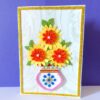 Sweet Yellow Glittering Flower Vase Card image Sweet Yellow Glittering Flower Vase Card image