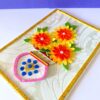 Sweet Yellow Glittering Flower Vase Card image Sweet Yellow Glittering Flower Vase Card image