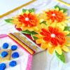 Sweet Yellow Glittering Flower Vase Card image Sweet Yellow Glittering Flower Vase Card image