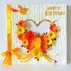 Yellow Flowers And Roses In Heart Greeting card image Yellow Flowers And Roses In Heart Greeting card image