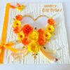 Yellow Flowers And Roses In Heart Greeting card image Yellow Flowers And Roses In Heart Greeting card image
