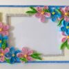 Glittering Sweet Pink and Blue Photo Frame Greeting Card image Glittering Sweet Pink and Blue Photo Frame Greeting Card image