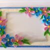 Glittering Sweet Pink and Blue Photo Frame Greeting Card image Glittering Sweet Pink and Blue Photo Frame Greeting Card image