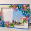 Glittering Sweet Pink and Blue Photo Frame Greeting Card image Glittering Sweet Pink and Blue Photo Frame Greeting Card image