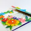 Multicolor Flowers Mini Scrapbook Greeting Card image Multicolor Flowers Mini Scrapbook Greeting Card image