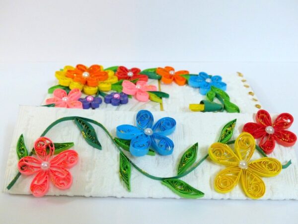 Multicolor Flowers Mini Scrapbook Greeting Card image Multicolor Flowers Mini Scrapbook Greeting Card image