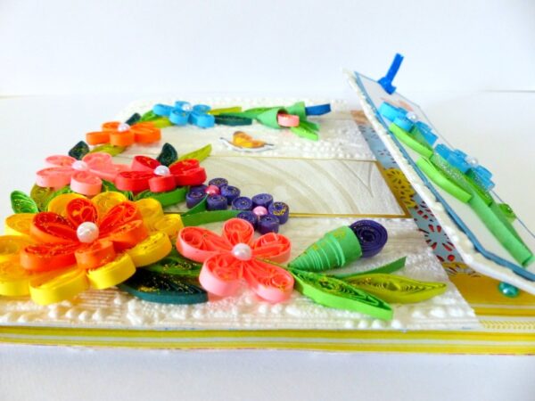 Multicolor Flowers Mini Scrapbook Greeting Card image Multicolor Flowers Mini Scrapbook Greeting Card image