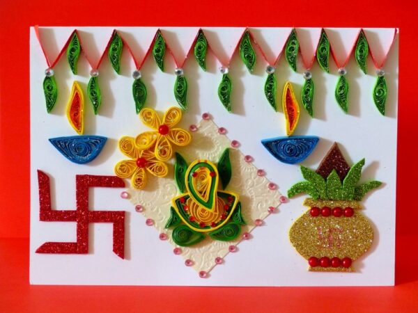 Happy Diwali Quilled Greeting Card image Happy Diwali Quilled Greeting Card image