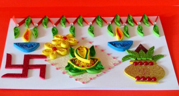 Happy Diwali Quilled Greeting Card image Happy Diwali Quilled Greeting Card image