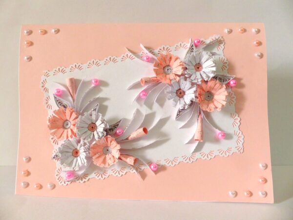 Sweet Pink and White Flowers Greeting Card image Sweet Pink and White Flowers Greeting Card image