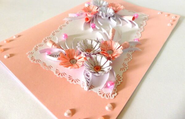 Sweet Pink and White Flowers Greeting Card image Sweet Pink and White Flowers Greeting Card image