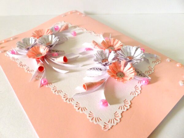 Sweet Pink and White Flowers Greeting Card image Sweet Pink and White Flowers Greeting Card image