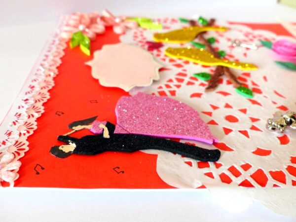 Heart Doily Quilled Greeting Card image Heart Doily Quilled Greeting Card image