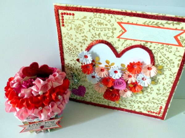 Valentine Combo Gift - Cute Cupcake and Greeting Card image Valentine Combo Gift - Cute Cupcake and Greeting Card image