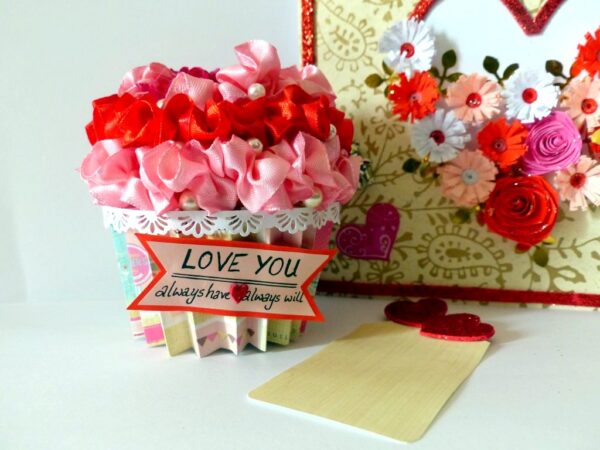 Valentine Combo Gift - Cute Cupcake and Greeting Card image Valentine Combo Gift - Cute Cupcake and Greeting Card image