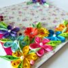 Colorful Flowers Border Greeting Card image Colorful Flowers Border Greeting Card image