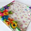 Colorful Flowers Border Greeting Card image Colorful Flowers Border Greeting Card image