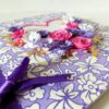 Purple Flowers and Roses In Heart Greeting Card image Purple Flowers and Roses In Heart Greeting Card image