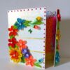 Multicolor Flowers Mini Scrapbook Greeting Card image Multicolor Flowers Mini Scrapbook Greeting Card image