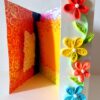Multicolor Flowers Mini Scrapbook Greeting Card image Multicolor Flowers Mini Scrapbook Greeting Card image