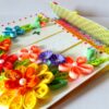 Multicolor Flowers Mini Scrapbook Greeting Card image Multicolor Flowers Mini Scrapbook Greeting Card image