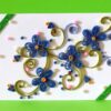 Beautiful Blue Quilled Flowers Greeting Card image Beautiful Blue Quilled Flowers Greeting Card image
