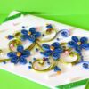 Beautiful Blue Quilled Flowers Greeting Card image Beautiful Blue Quilled Flowers Greeting Card image