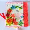 Multicolor Flowers Mini Scrapbook Greeting Card image Multicolor Flowers Mini Scrapbook Greeting Card image