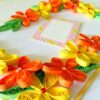 Yellow and Orange Quilled Corner Greeting Card image Yellow and Orange Quilled Corner Greeting Card image