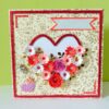 Love Red Roses In Heart Greeting Card image Love Red Roses In Heart Greeting Card image