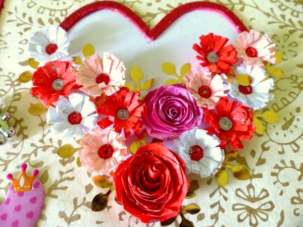 Love Red Roses In Heart Greeting Card image Love Red Roses In Heart Greeting Card image