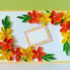 Yellow and Orange Quilled Corner Greeting Card image Yellow and Orange Quilled Corner Greeting Card image