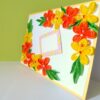 Yellow and Orange Quilled Corner Greeting Card image Yellow and Orange Quilled Corner Greeting Card image