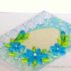 All Blues Quilled Corner With Lace Greeting Card image All Blues Quilled Corner With Lace Greeting Card image
